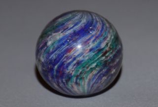 Vintage Marbles Busy Early Onionskin Shooter H/o 13/16 " - 21mm
