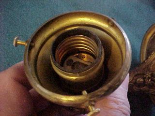 QUALITY Single Art Deco Era Solid Brass UNRESTORED Wall Sconce HUBBELL Socket 4