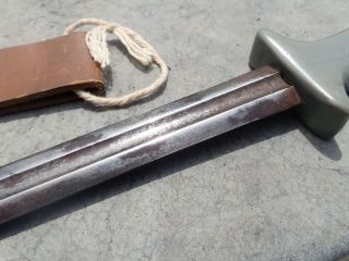 US WWII Anderson Sword Blade Fighting Knife Top of Blade Glendale CA.  Rare Knife 11