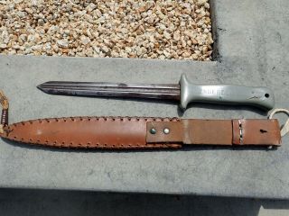 US WWII Anderson Sword Blade Fighting Knife Top of Blade Glendale CA.  Rare Knife 7