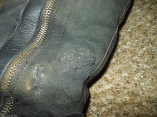 WW2 German Luftwaffe Pilot Leather Flight Boots - DUAL ZIP VERSION - RARE 12