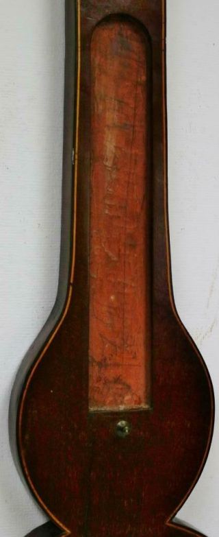 Antique English Mahogany Inlaid Banjo Wall Barometer Restoration Spares/Repair 5