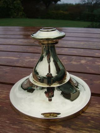 Polished Brass Vintage Oil Lamp Base