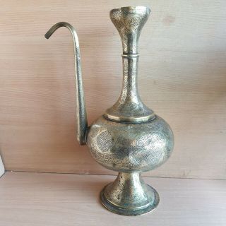 39 Old Antique Islamic Ottoman Mamluk / Persian Copper Pot Arabic Dallah