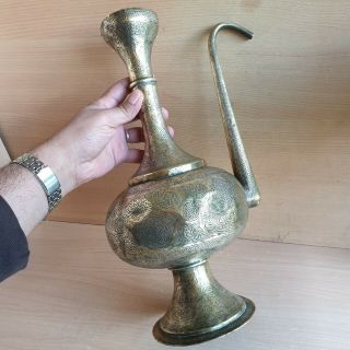 39 Old Antique Islamic Ottoman Mamluk / Persian Copper Pot Arabic Dallah 2