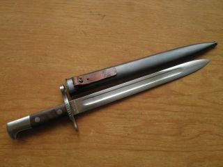 Swiss Army M1889 - First Model Xixcentury Bayonet With Scabbard,