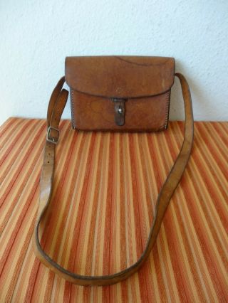 Fine Swiss Army Military Special Leather Bag " K.  Sprenger Sirnach 1968 "