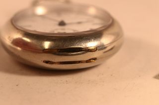 Vintage elgin key wind pocket watch grade 97 model 1 1888 keystone silveroid 18s 3
