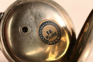 Vintage elgin key wind pocket watch grade 97 model 1 1888 keystone silveroid 18s 6