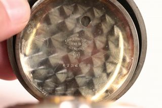 Vintage elgin key wind pocket watch grade 97 model 1 1888 keystone silveroid 18s 7