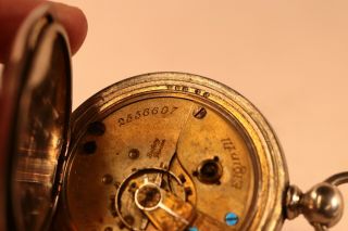 Vintage elgin key wind pocket watch grade 97 model 1 1888 keystone silveroid 18s 8