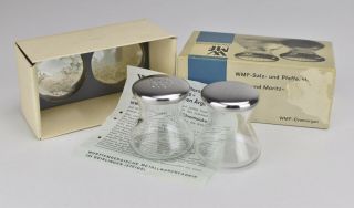 Vintage Salt & Pepper Shakers Design Wilhelm Wagenfeld WMF Max & Moritz 6