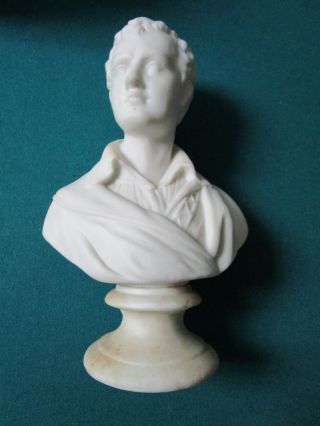 Antique Parian Ware Bust Of Lord Byron 8 " Tall [ 77d]