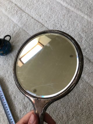 Art Nouveau White Metal Hand Mirror 5
