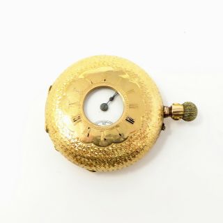 Nyjewel Antique 18k Gold Geneve Ancre Remontoir 15 Rubis Pocket Watch 63.  9 Grams