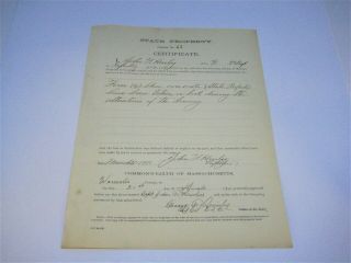 1911 9th Inf Regt,  Massachusetts Volunteer Militia Document Mvm