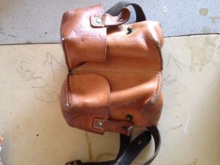 Vintage Leather Ammo Pouch With Belt