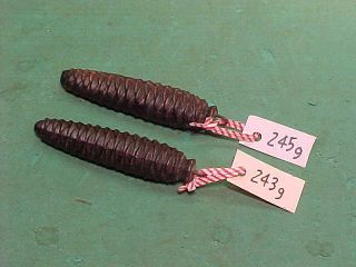 Vintage Iron Pine Cone Clock Weights - 2 Cuckoo Coo Coo (243 - 245 Grams)