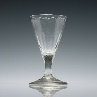 Antique 18th Century Rib Moulded Georgian Gin Glass C1745