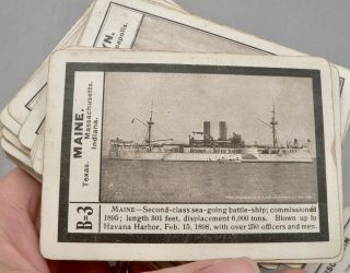 1896 White Squadron Playing CARD Game US NAVY War Vessels Ships 1108 Fireside 5