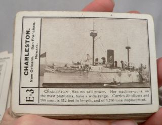 1896 White Squadron Playing CARD Game US NAVY War Vessels Ships 1108 Fireside 7