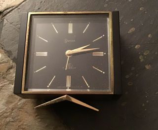 Vintage Swiza Alarm Clock 7 Jewels,  8 Days Swiss Made