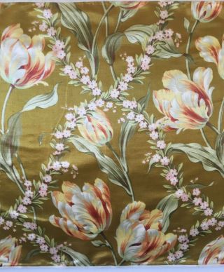 1920 ' s French Silk Floral Fabric (2697) 6