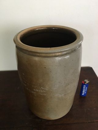F.  mil Schwabe Berlin,  PA Advertising Salt Glazed 1 Gal Stoneware Jar Crock 1875 6
