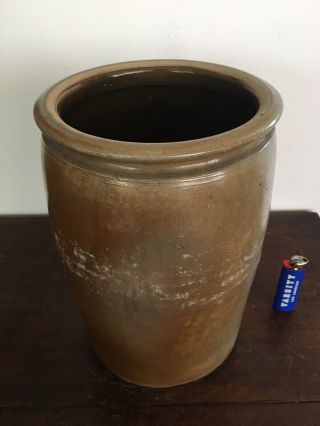 F.  mil Schwabe Berlin,  PA Advertising Salt Glazed 1 Gal Stoneware Jar Crock 1875 7