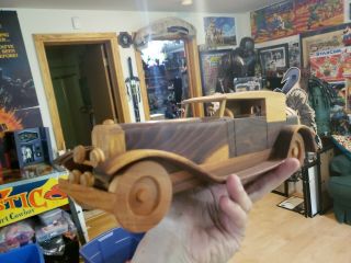 Rare - Vintage Brewster Coachworks American Crafted Wooden Car - Display