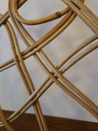 Vintage Bamboo Style Wicker Wood Rug Beater 28 