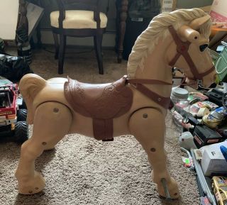 Vintage 1967 " Marvel The Galloping Mustang " Ride - On Horse Toy By Marx