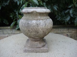 Small Antique Marble Stone Garden Urn 25 cm high (452) 2