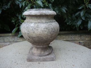 Small Antique Marble Stone Garden Urn 25 cm high (452) 3