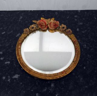 Vintage Small Ornate Dressing Table Mirror