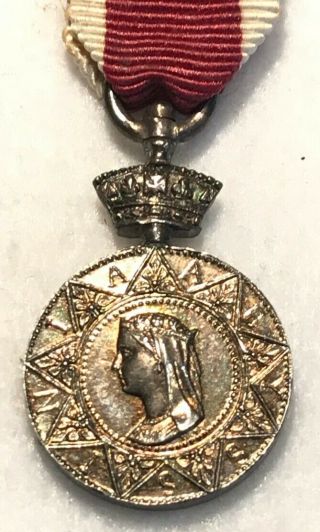 Period Contemporary Victorian Abyssinian War Miniature Medal 1869,  Silver