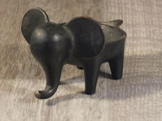 Mid Century Miniature Brass Elephant Egg Cup; Inspired By Bosse Hagenauer; Cute