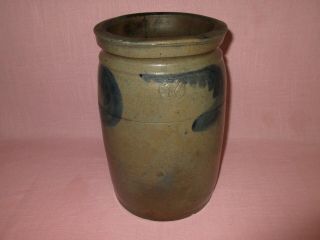 Antique 19th C Stoneware Decorated Peter Herrmann Baltimore Maryland 1 gal Crock 5