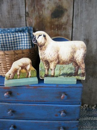 Antique Cardboard Farm Animal Cutout Wood Stand Aberdeen Angus Bull FreeShipping 5