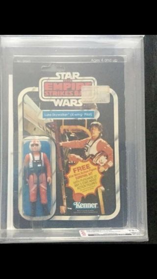 Vintage Star Wars 1980 Cas 75,  Luke Skywalker X - Wing Pilot Esb 21 Back Card Moc