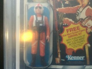 Vintage Star Wars 1980 CAS 75,  LUKE SKYWALKER X - WING PILOT ESB 21 BACK CARD MOC 2