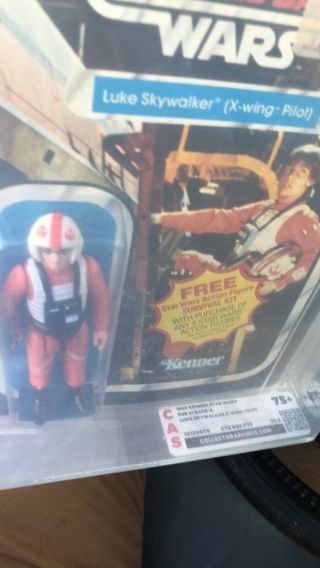 Vintage Star Wars 1980 CAS 75,  LUKE SKYWALKER X - WING PILOT ESB 21 BACK CARD MOC 3