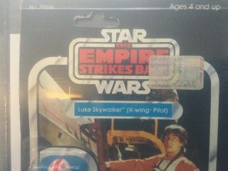 Vintage Star Wars 1980 CAS 75,  LUKE SKYWALKER X - WING PILOT ESB 21 BACK CARD MOC 7