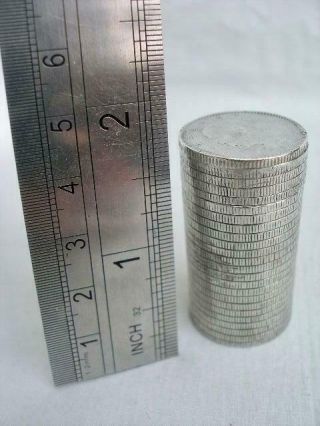 Antique Chinese Silver Coin Form Cylindrical Pocket Box. 7