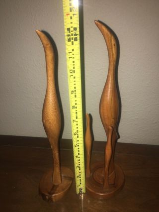 Midcentury wooden Penguins Family 3