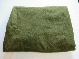 Vietnam War Era 1960s Military Green Wool Blanket 53x72 Us Army