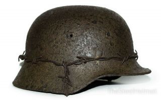 Ww2 German Helmet M40 Size 62.  The Battle For Stalingrad.  World War Ii Relic