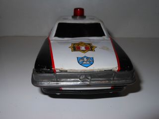 Highway Patrol police car battery operated tin toy Japan vintage 4