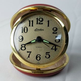 Linden Vintage Pocket Travel Alarm Clock 1960 