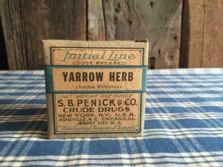 Antique YARROW HERB Apothecary Pharmacy Crude Drug Medicine Box ca 1900 4